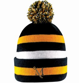 Primetime Striped Hat with Pom