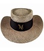 Tournament Straw Gambler Hat Black