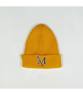League Gold Ribbed Cuff Beanie