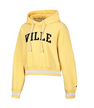 Champion Women's Vintage Wash Reverse Weave Cropped Hood Buttered Popcorn