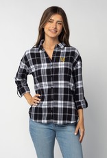 Plaid "Boyfriend" Shirt with Embroidery