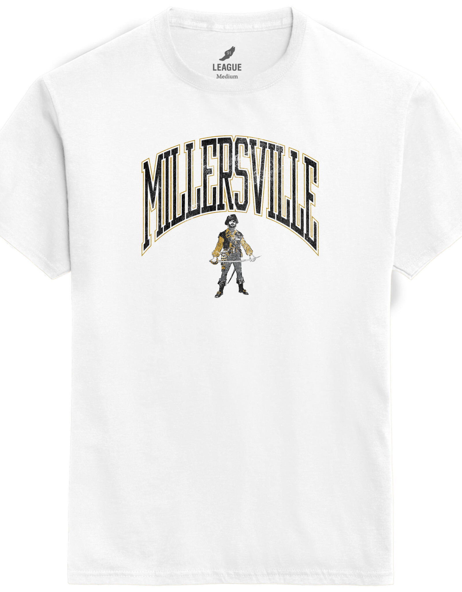 League Millersville Pirate Tee White