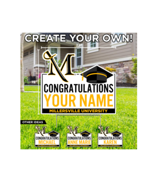 Millersville Yard Sign  Congratulations Custom