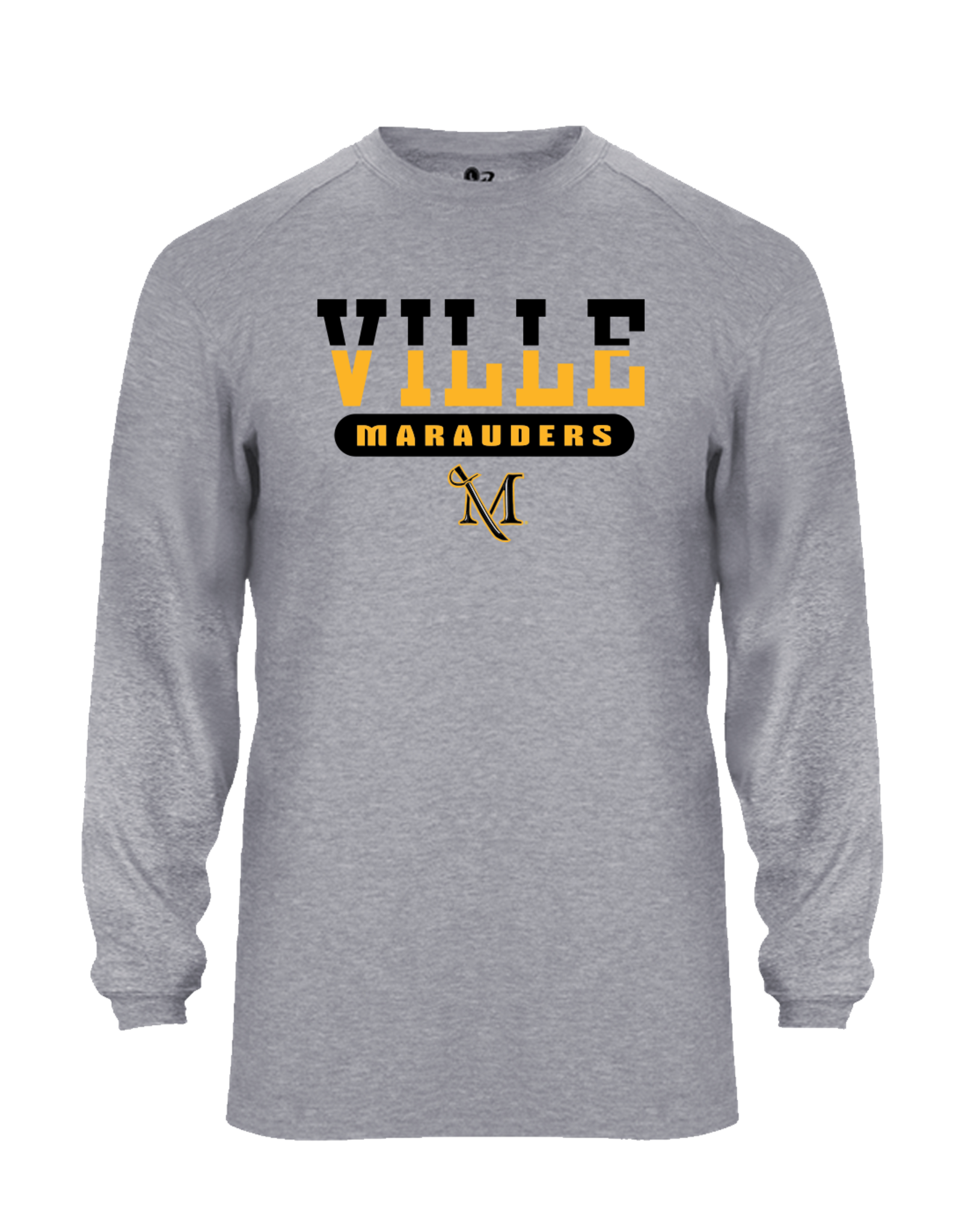 Badger B-Tech Longsleeve Tee - Heather Grey