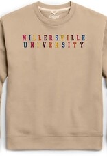 League Essential Crew 2.0 Rainbow Embroidery Beige