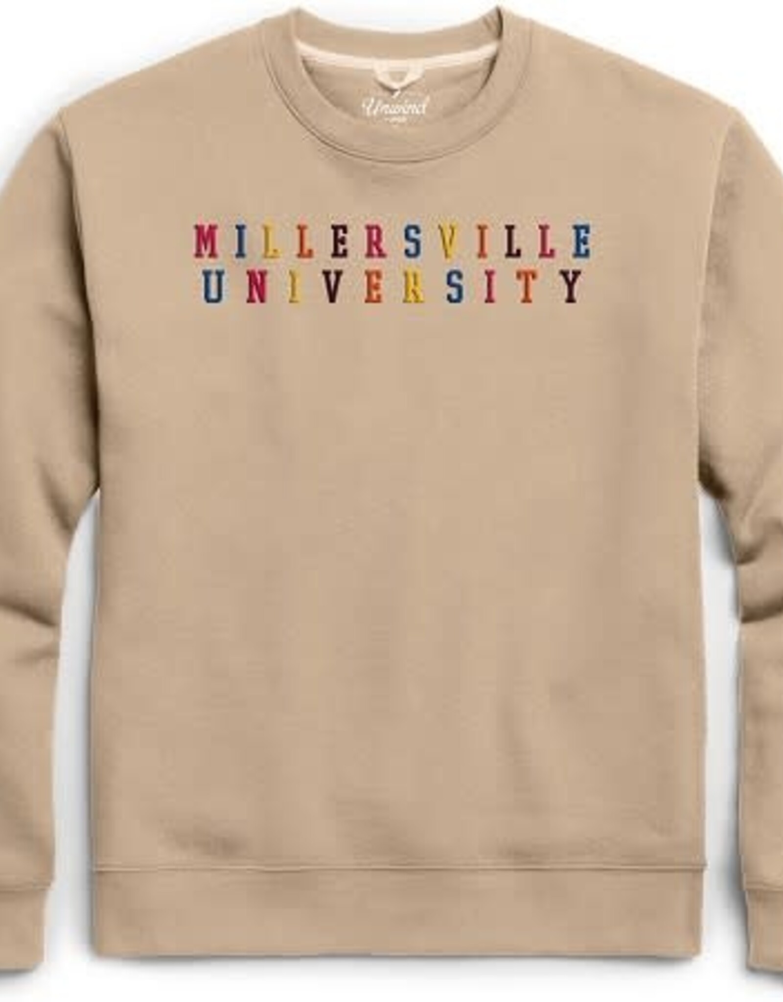 League Essential Crew 2.0 Rainbow Embroidery Beige