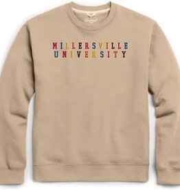 League Essential Crew 2.0 Rainbow Embroidery Beige