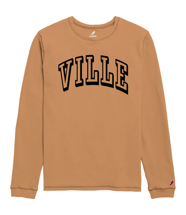 League Waffle Longsleeve  Crew - Tan