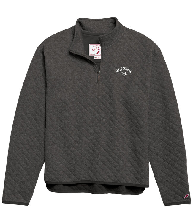 League Quilted Highland 1/4 Zip Heather Smoke