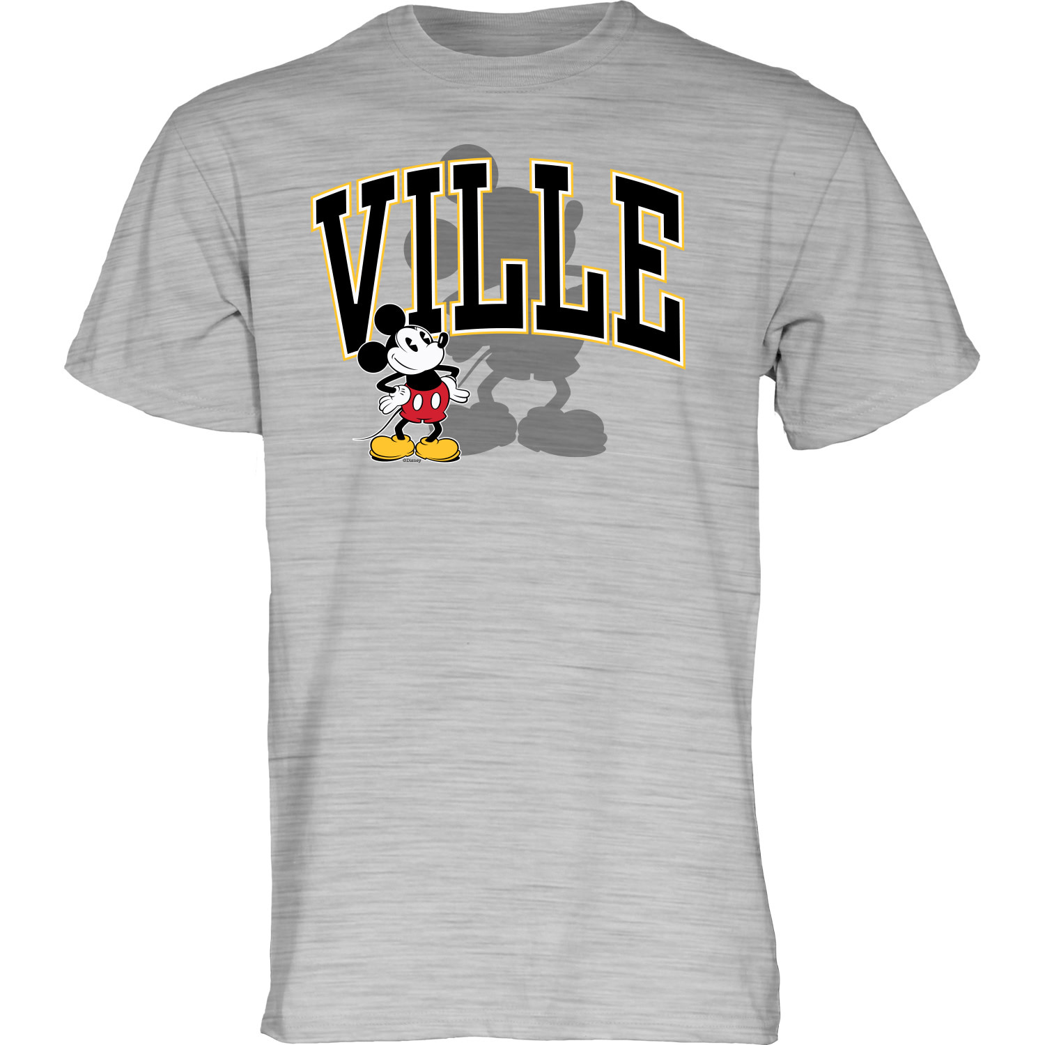 Mickey Shadow Ville S/S Tee -Oxford grey - University Store