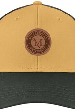 League Mid Pro Snapback with Leather Patch Wheatfield/Black Trucker