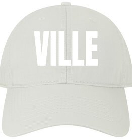 League White  Adjustable Cap with White Ville Embroidery