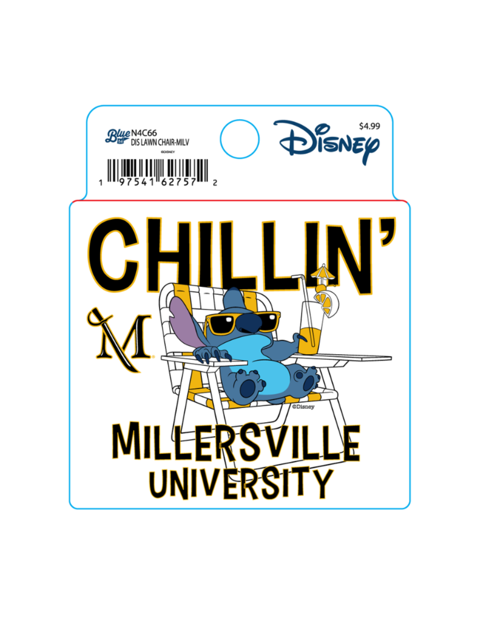 Stitch Lawn Chair Sticker - Millersville University Store
