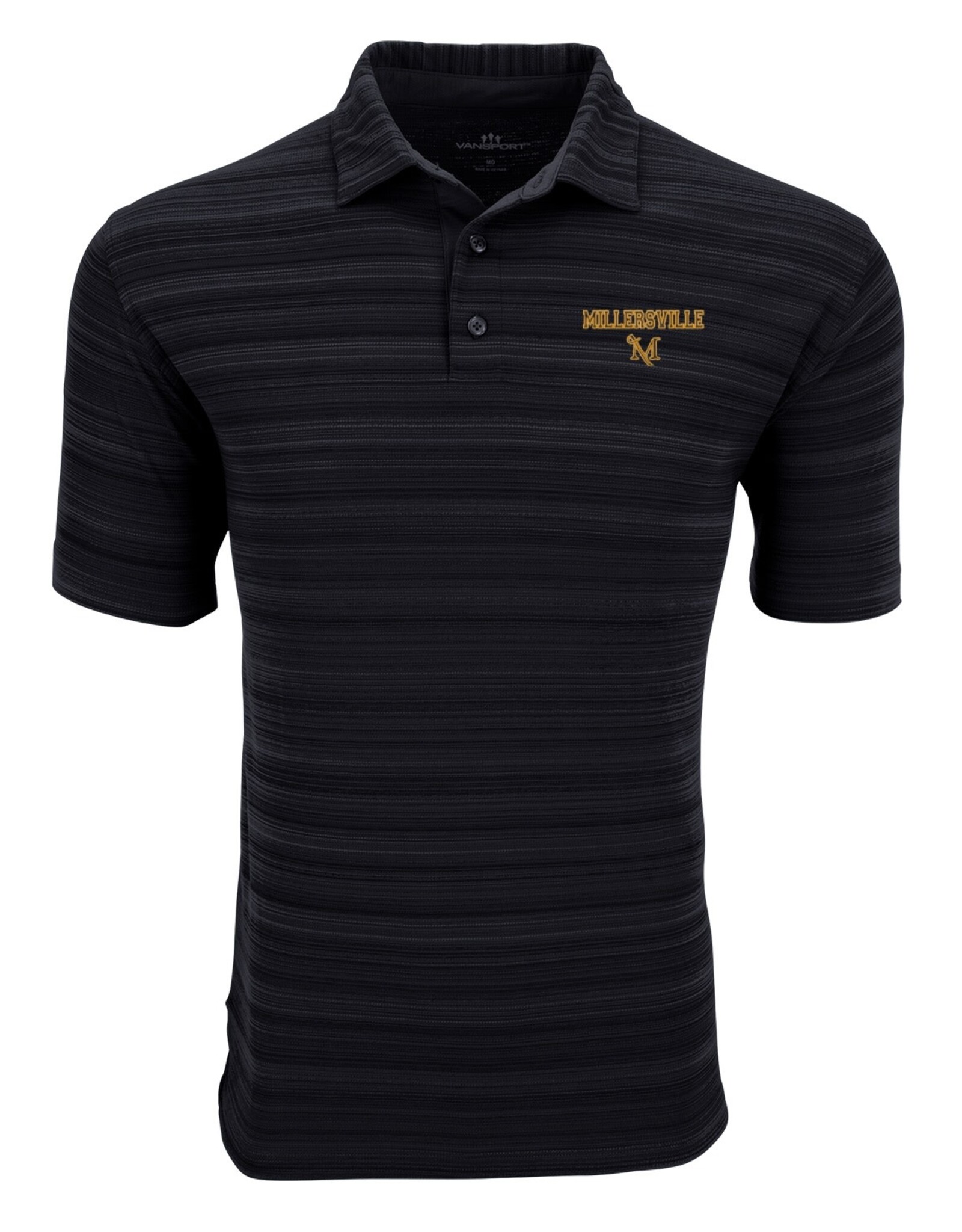 Strata Polo Black with Millersville over M-Sword