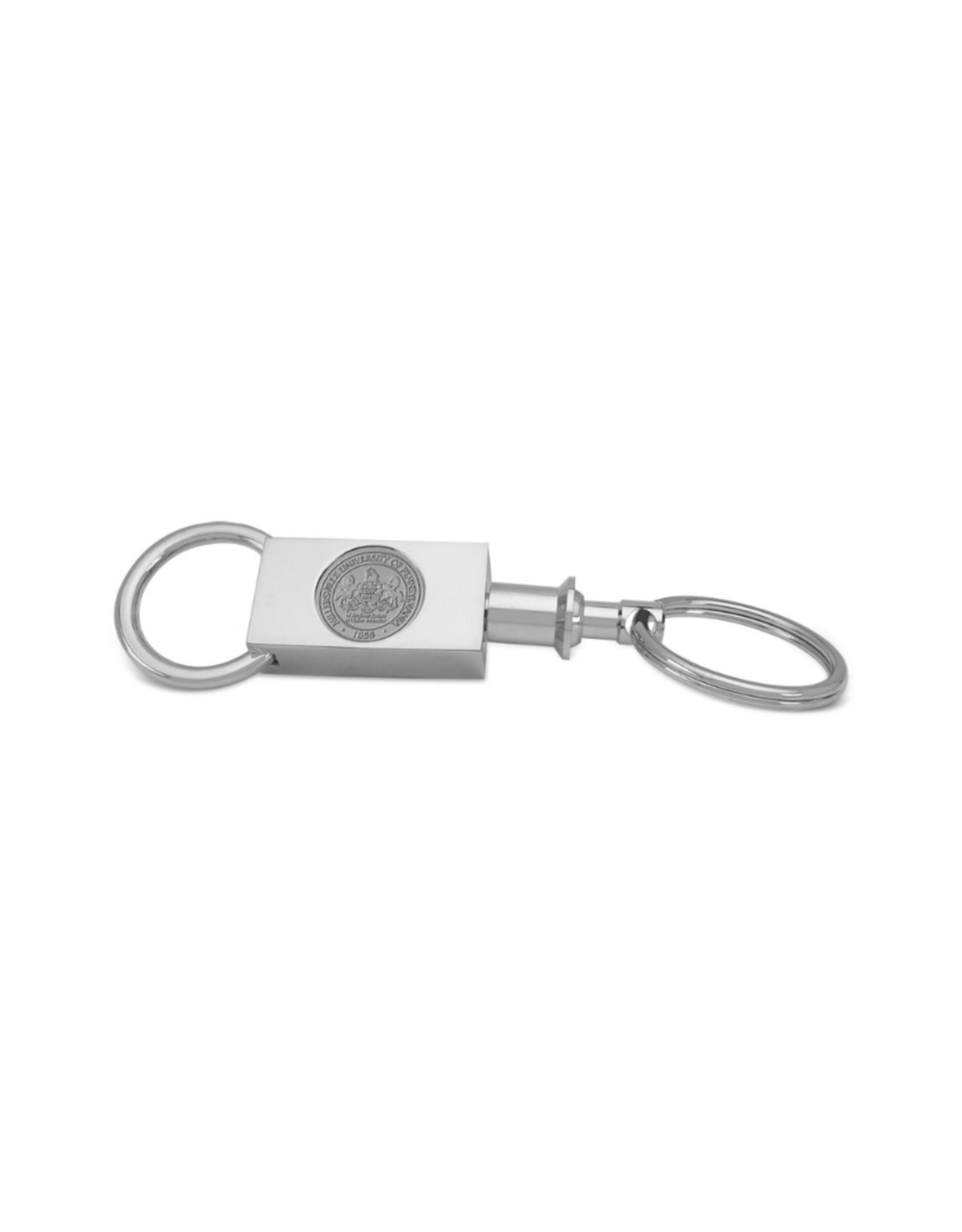 Silver Two Section Keyring