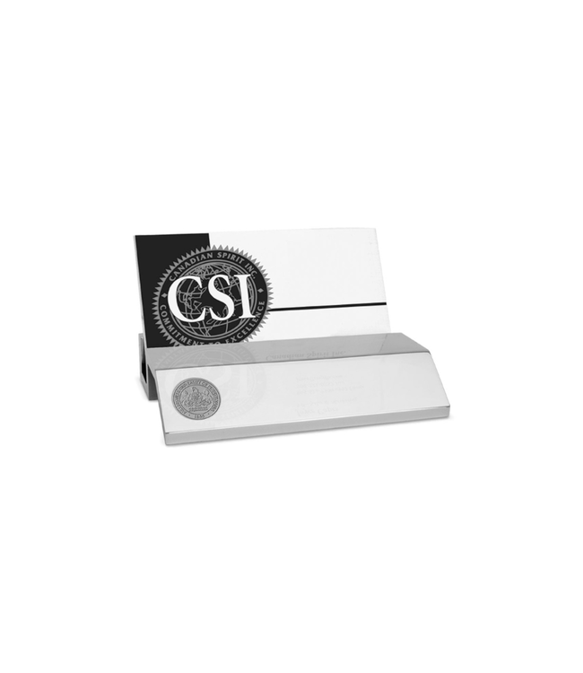 Premium Business Card Holder Silver