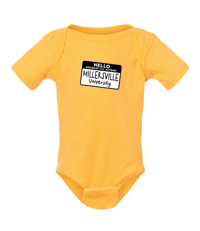Gold "Someday I'll Attend" Onesie