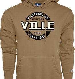 Women's League Collegiate Wear Charcoal Louisville Cardinals Waffle  Oversized Long Sleeve Hoodie T-Shirt