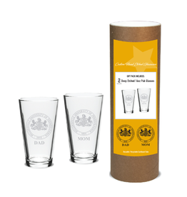 MU Seal Pub Glass Canister Set - Mom and Dad