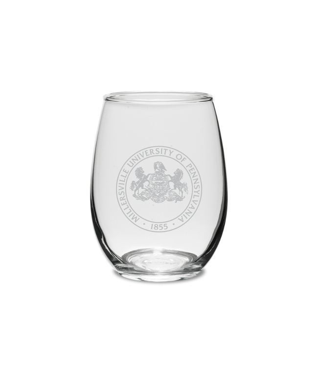 MU Seal Stemless Wine Glass