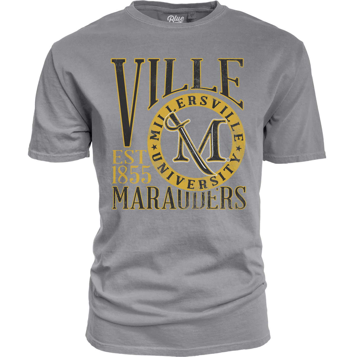 Oversized Print Tee Steel Grey University Store