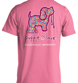 Puppie Love Puppie Love Pink Valentine's Day Short Sleeve Tee