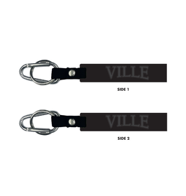 Black Silicone Keychain with Carabiner