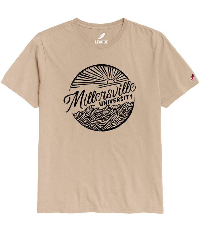 League Tumble Wash Tee Beige