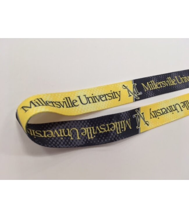 Black and Gold Sublimated Lanyard