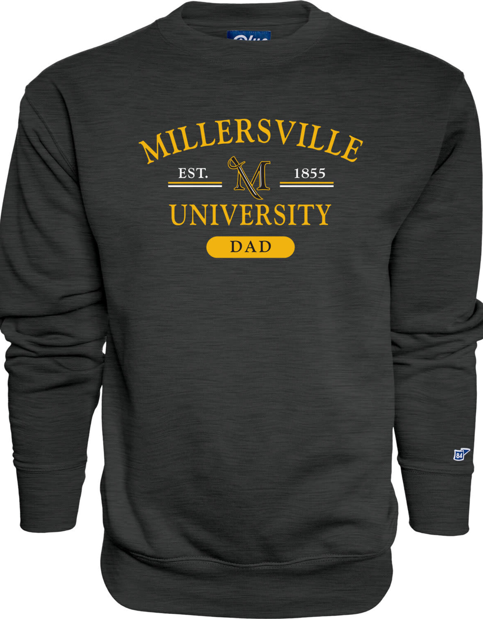 Millersville University Embroidered Dad Crew Charcoal