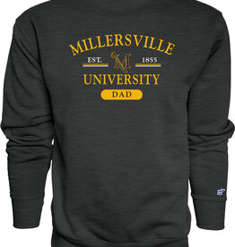 Millersville University Embroidered Dad Crew Charcoal