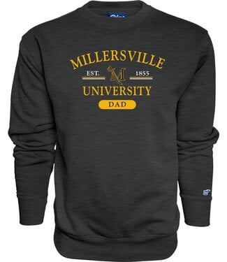 Millersville University Embroidered Dad Crew Charcoal