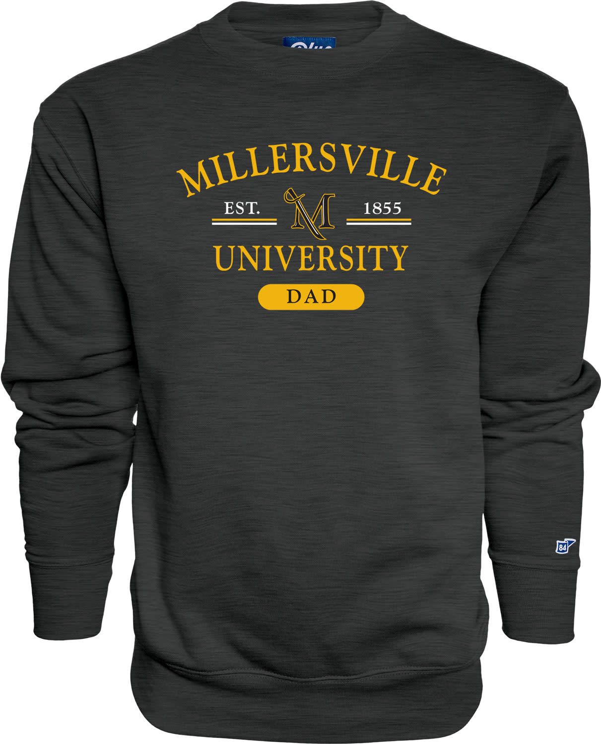 MU Oval Dad Crew - Black - Millersville University Store