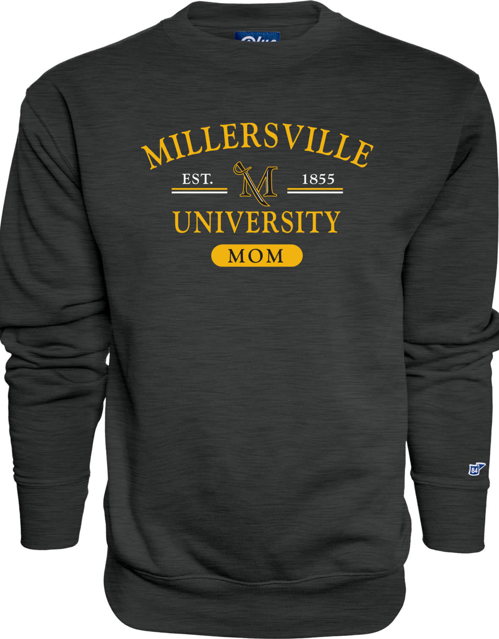 Millersville University Embroidered Mom Crew Charcoal