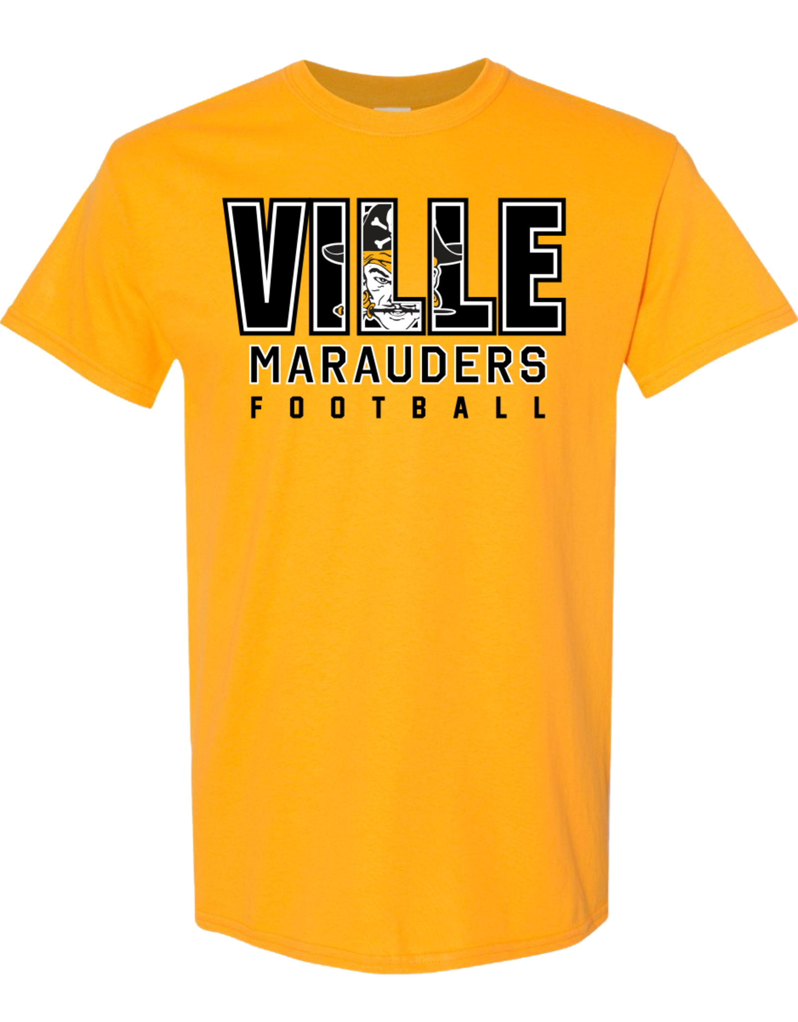 Ville Football Hidden Marauder Head Tee Gold