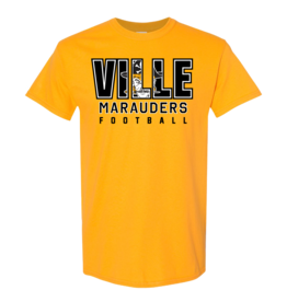 Ville Football Hidden Marauder Head Tee Gold