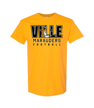 Ville Football Hidden Marauder Head Tee Gold