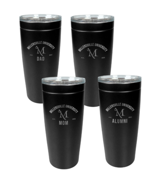 Black Laser Engraved Travel Mug