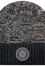 All Trails Cuff Beanie with Leather Patch Black/Charcoal