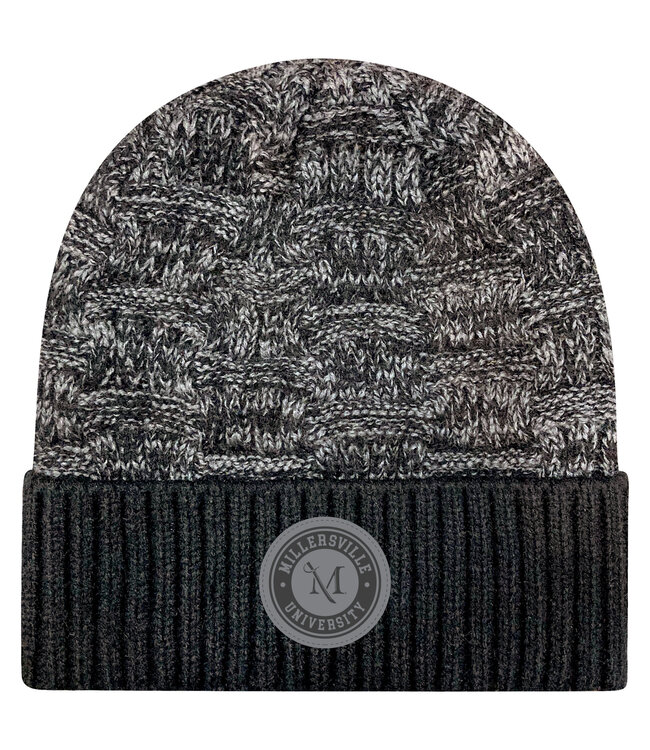 All Trails Cuff Beanie with Leather Patch Black/Charcoal