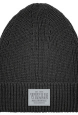 Ribbed Cuff Beanie with Patch