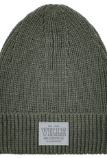 Ribbed Cuff Beanie with Patch