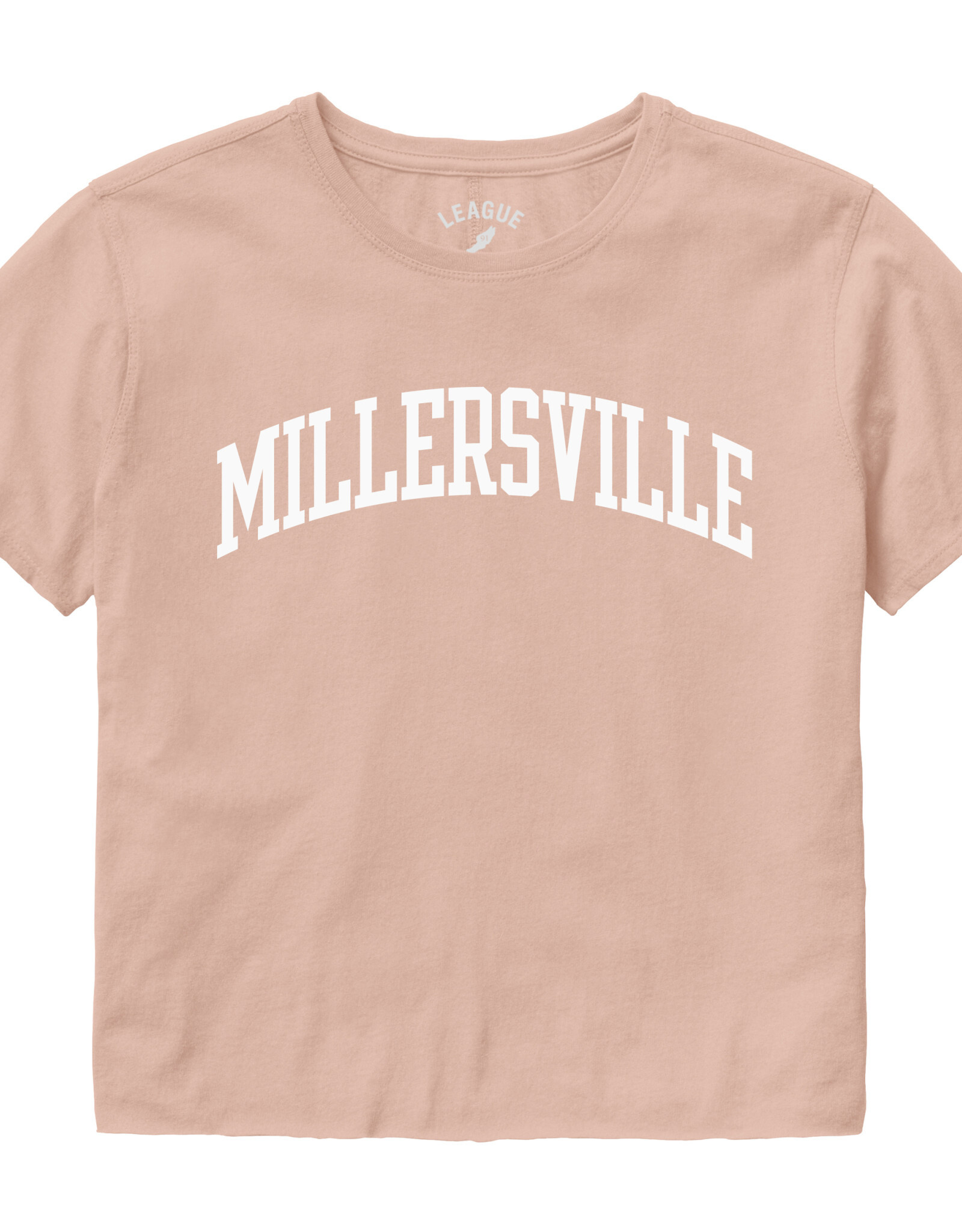 League Clothesline Cotton Crop Tee Washed Dusty Rose