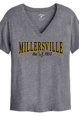 League Intramural Boyfriend V-Tee Fall Heather Millersville Est 1855