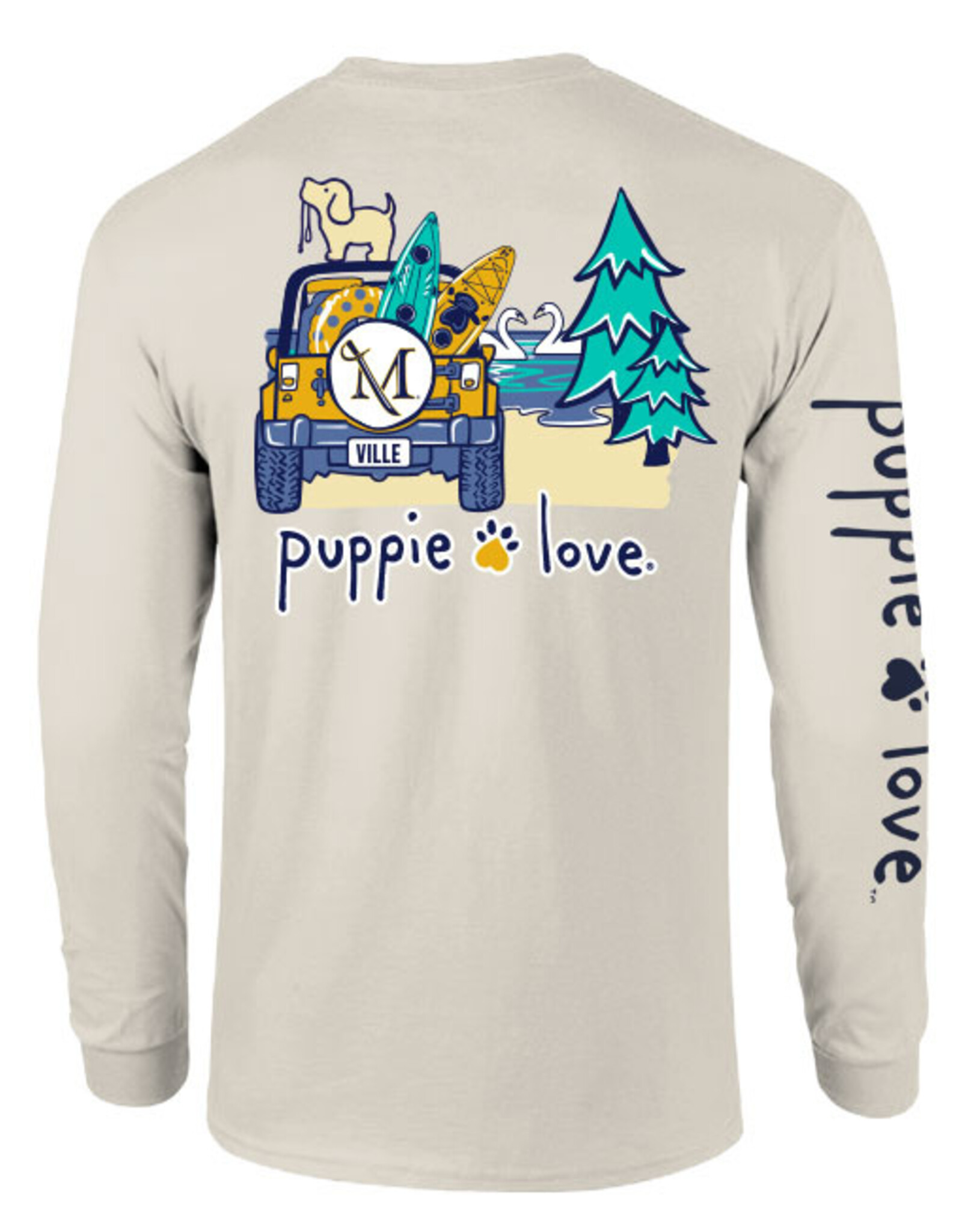 Puppie Love Puppie Love Jeep Swan Longsleeve Tee Natural