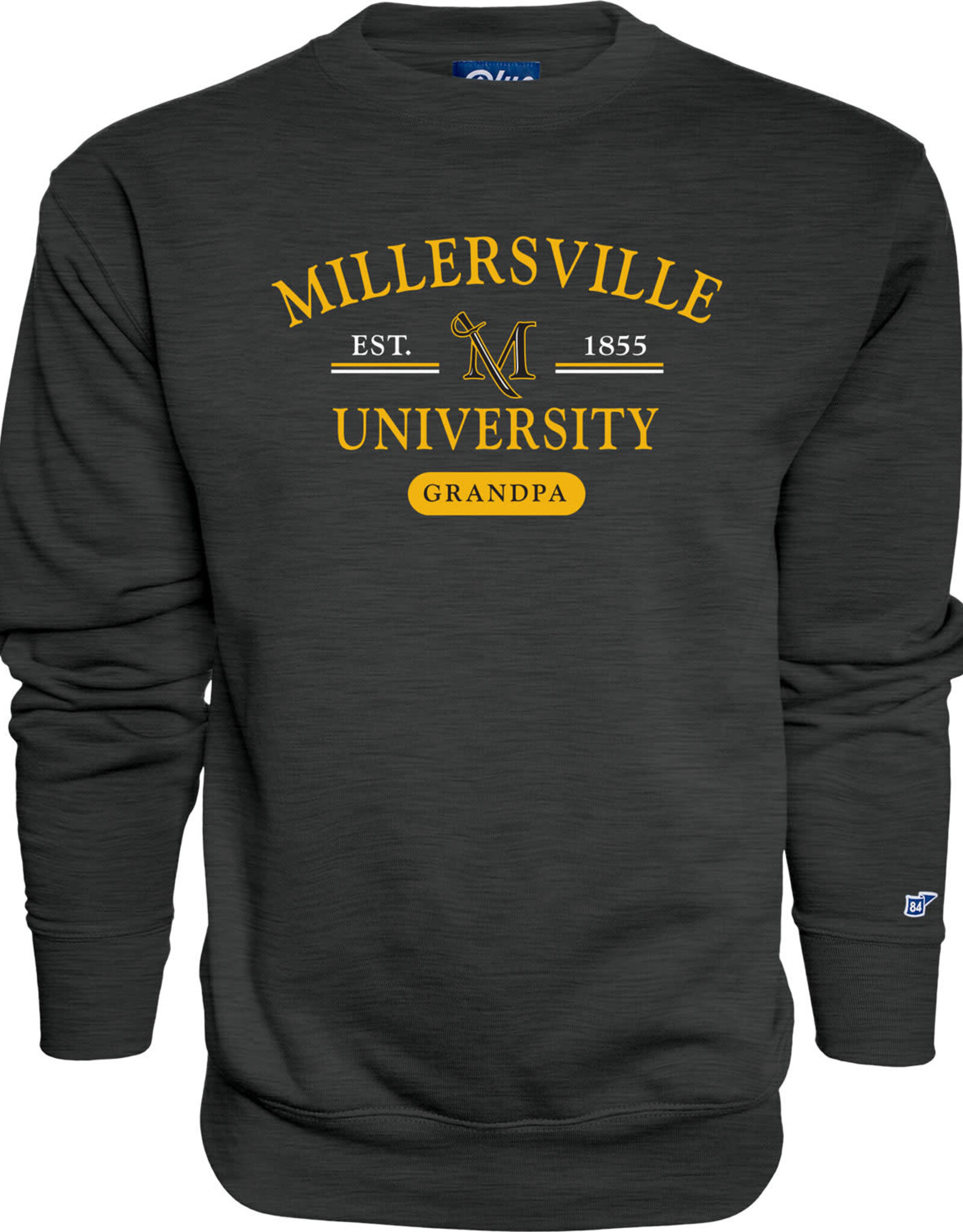 Millersville University Embroidered Grandpa Crew Charcoal