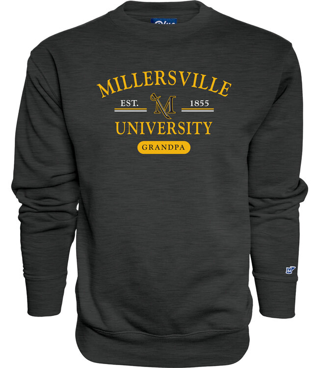 Millersville University Embroidered Grandpa Crew Charcoal