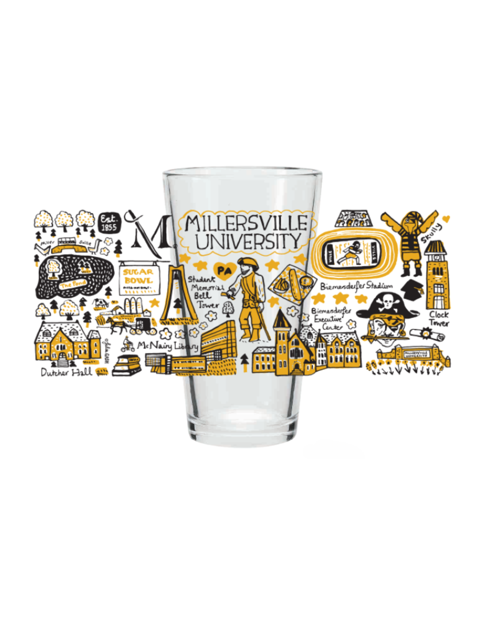 Julia Gash Clear Pint Glass