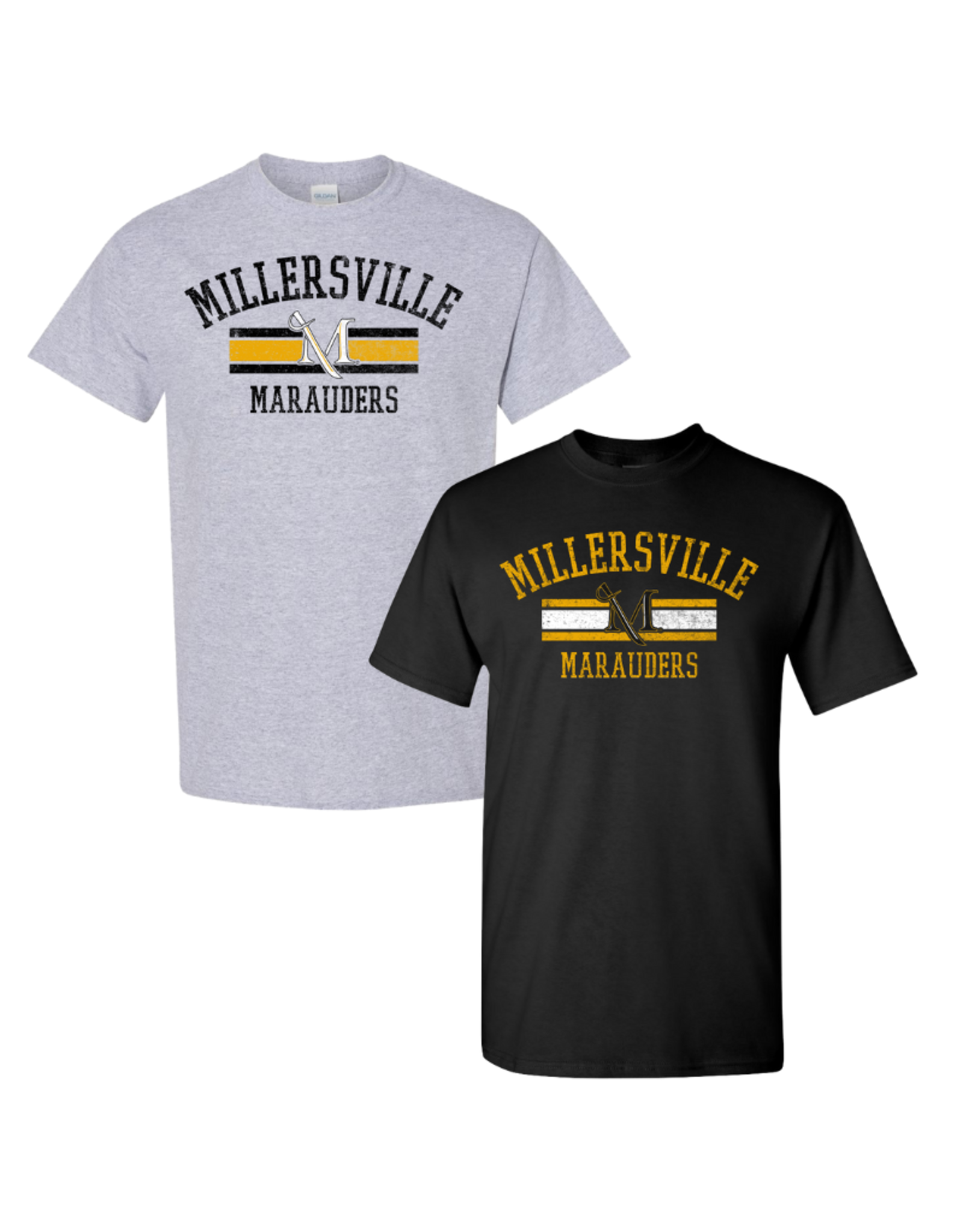 Vintage Millersville Marauders M-Sword with Bars Tee