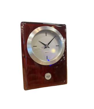 Desk Clock with Silver Seal - University Store